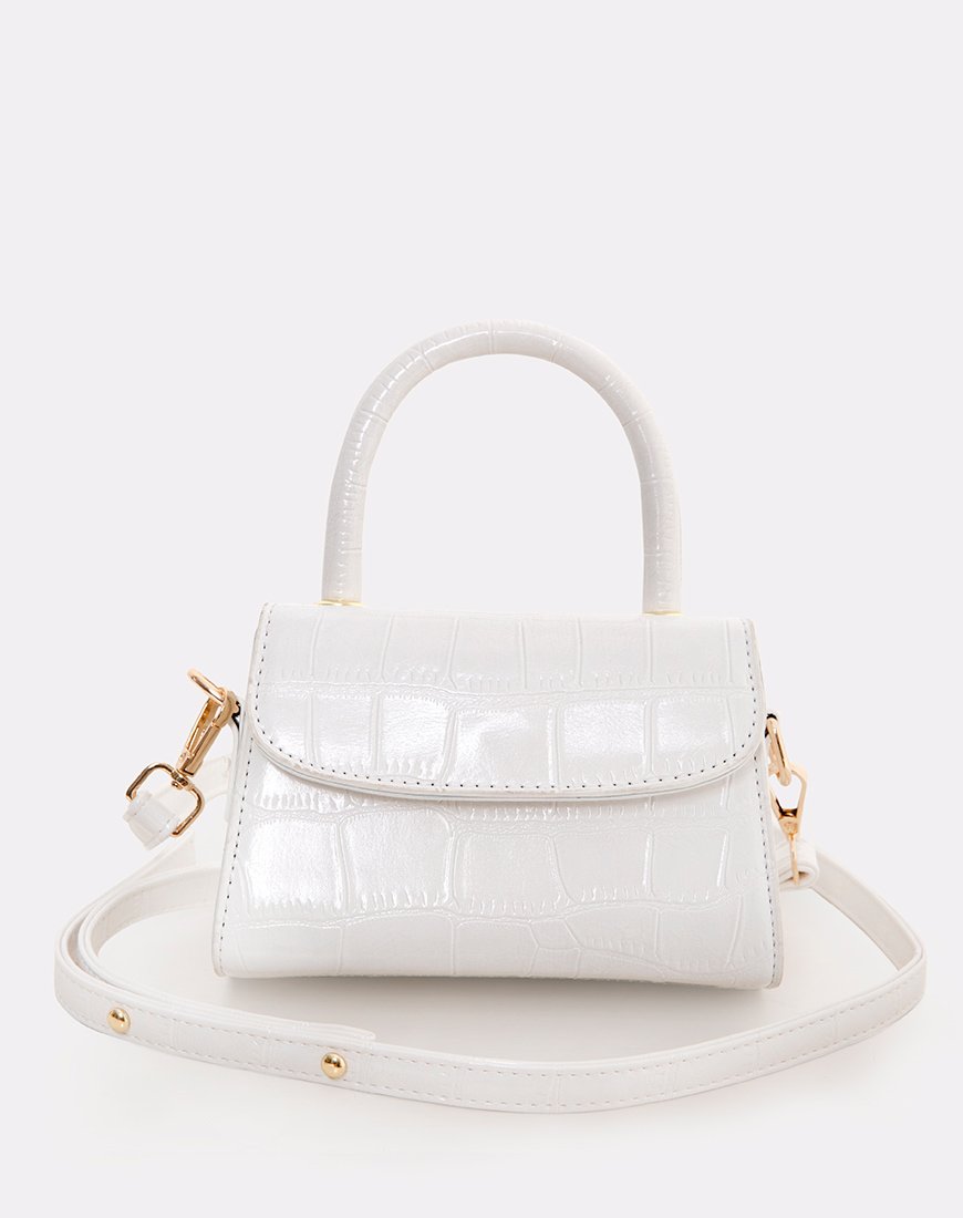 Borsa Kenny Micro in bianco