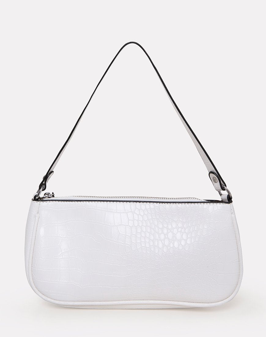 Immagine della borsa a tracolla Gigi in Croc White