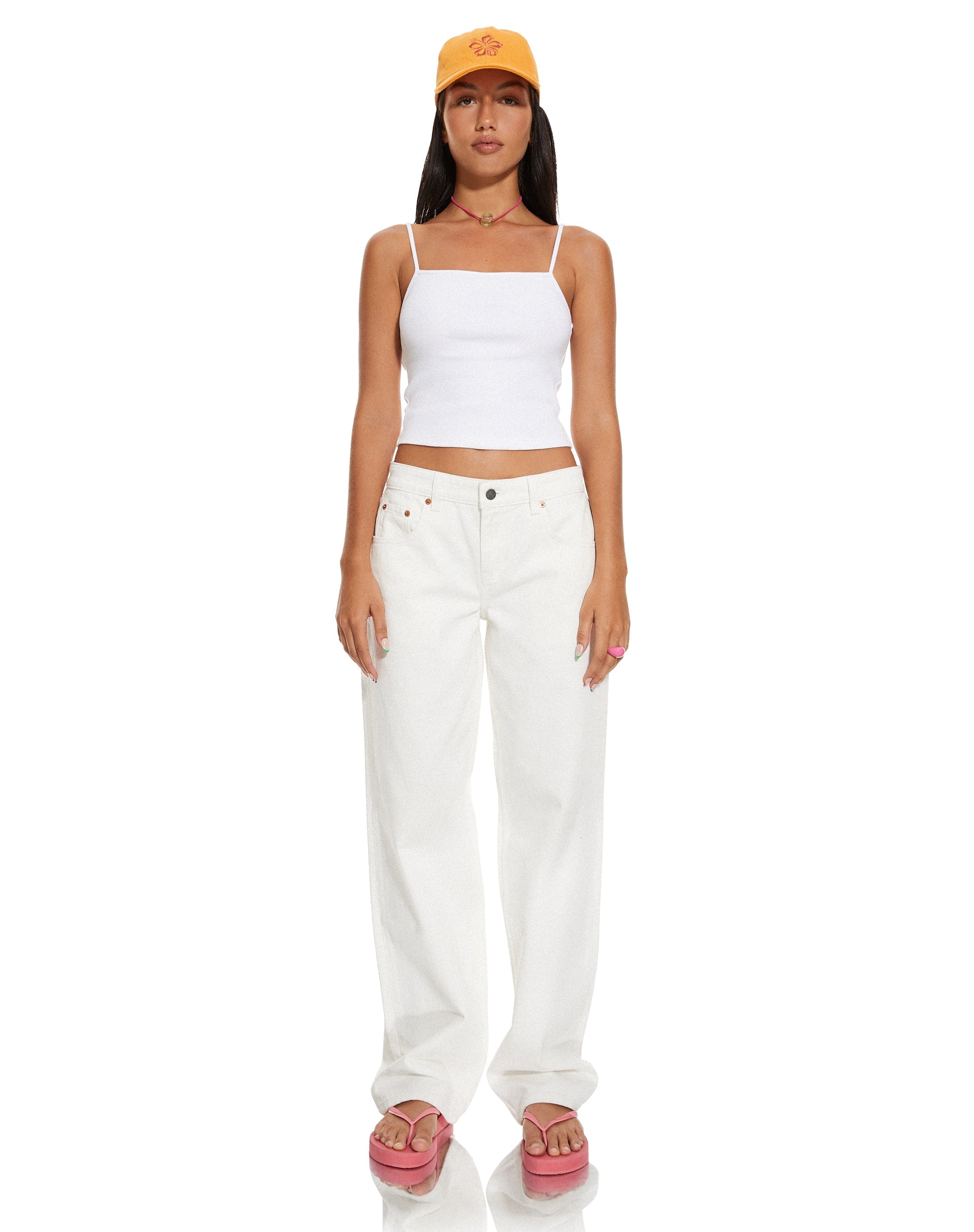 immagine di MOTEL X BARBARA Yoon Crop Top in bianco