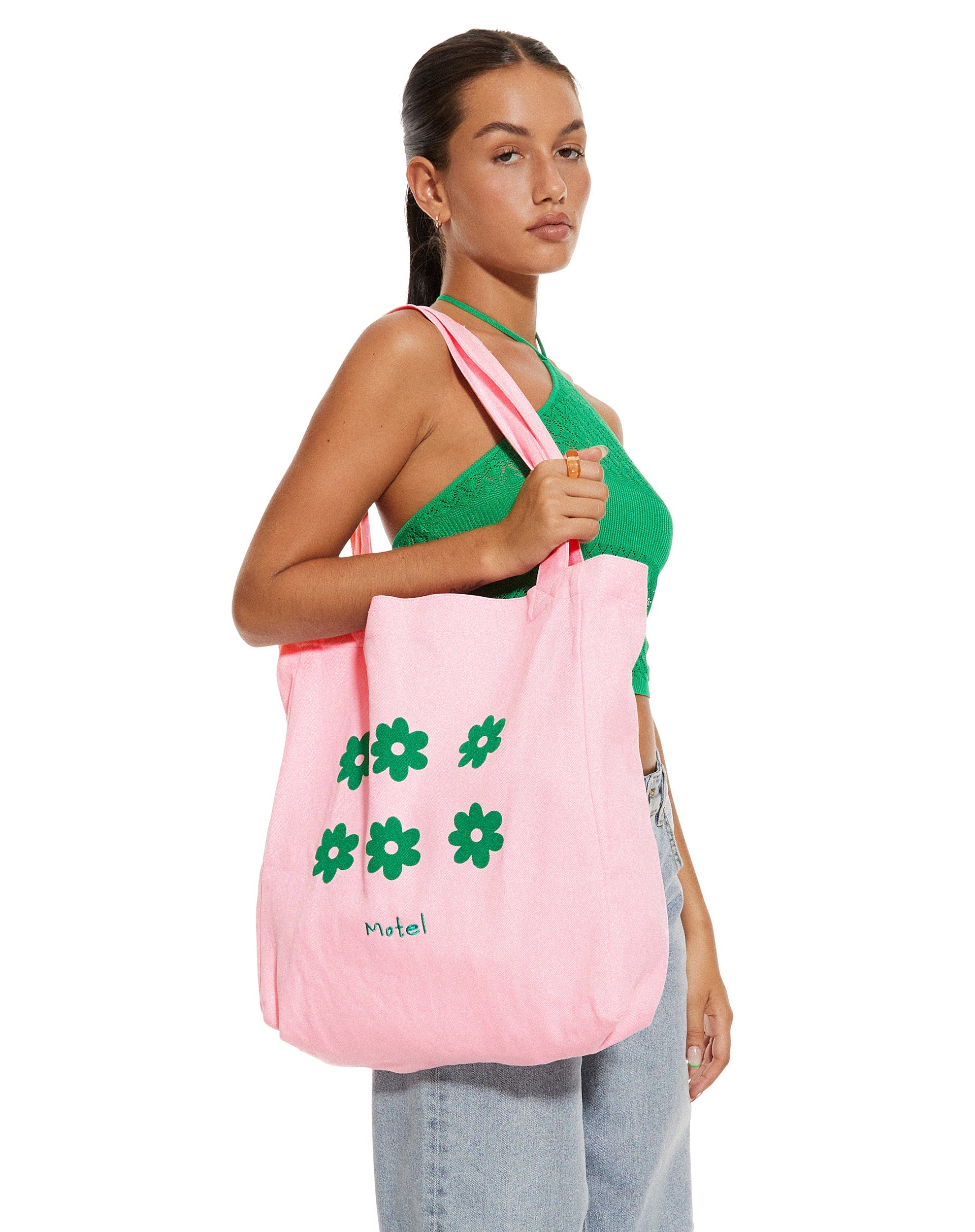 immagine di MOTEL X BARBARA Borsa Tote Barbs in rosa Motel Floral