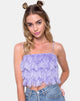 Immagine di Cadence Crop Top in ecopelliccia Lilla