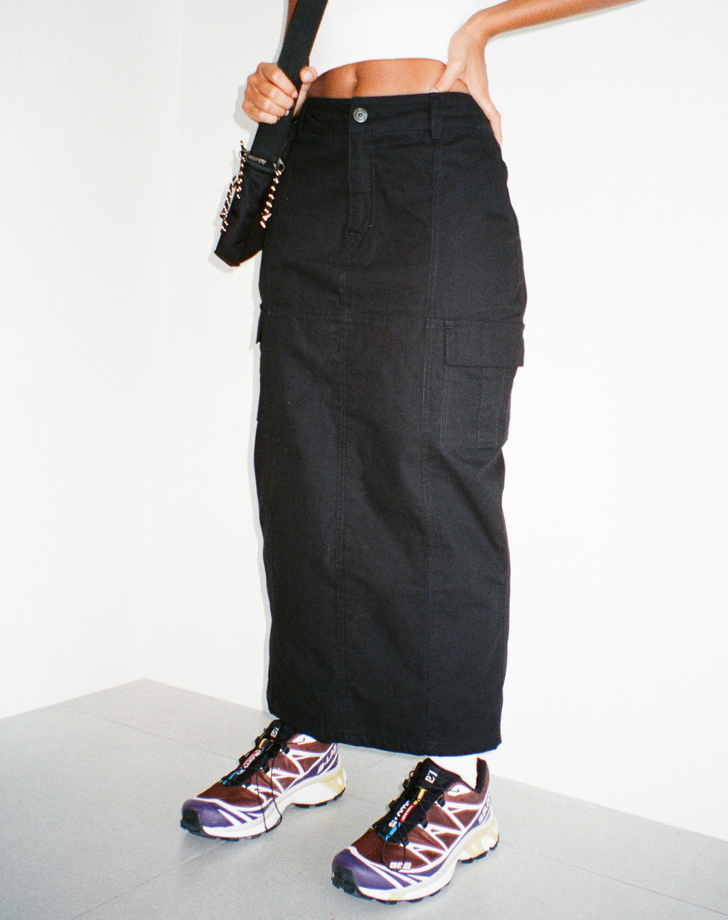 Widya - Gonna midi cargo in Panama nero
