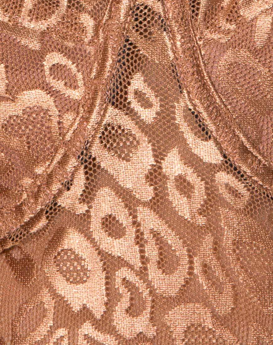 Immagine di Calani Corpetto in rete leopardata Caramel