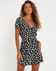 IMMAGINE DEL Mini Abito Calliope in Grunge Daisy Nero