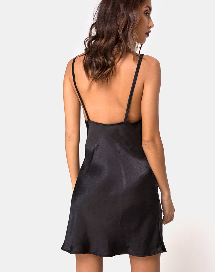 Abito Camala in raso nero