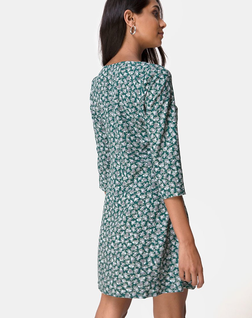 Abito Camdy in fiore verde