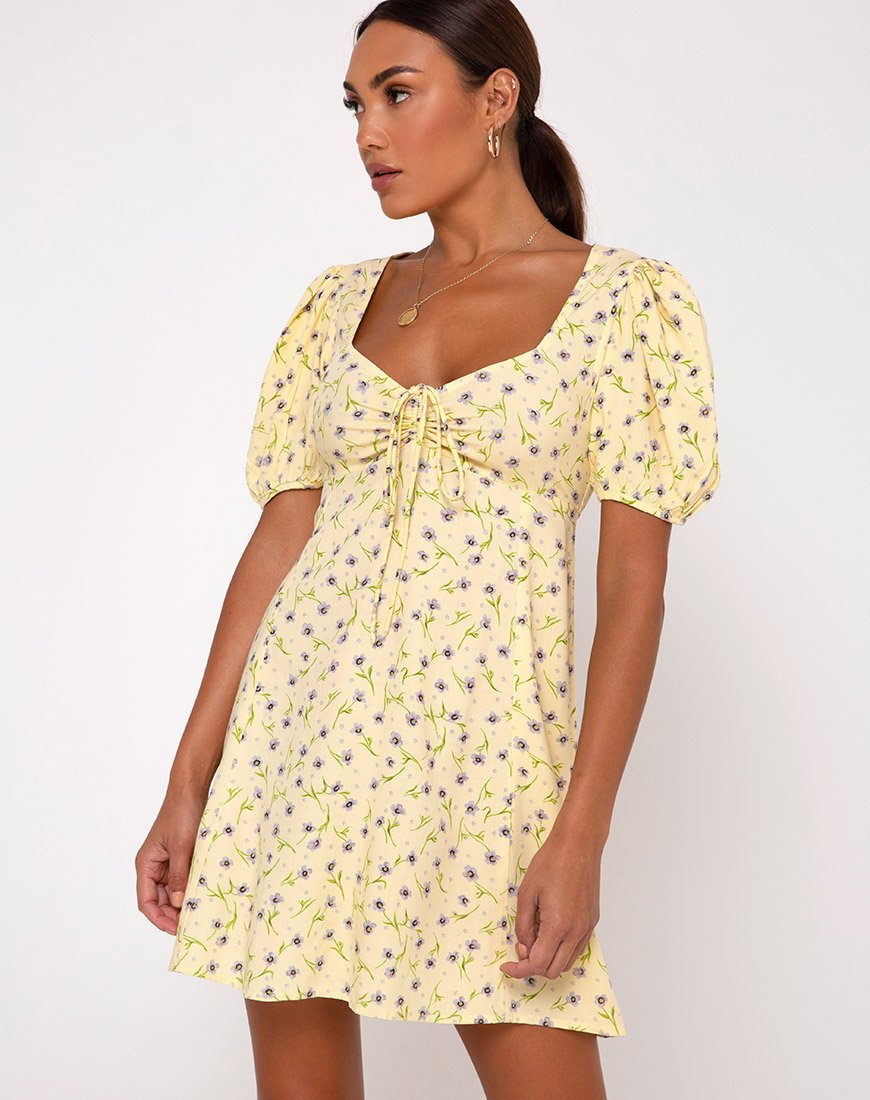 Abito Carie in Wild Flower Lemon Drop