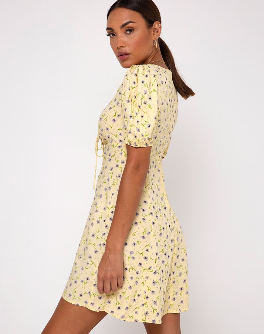 Abito Carie in Wild Flower Lemon Drop
