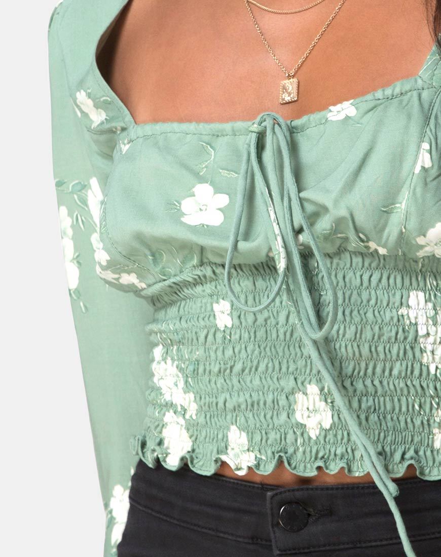 Immagine di Carmen Top in Mono Flower Green