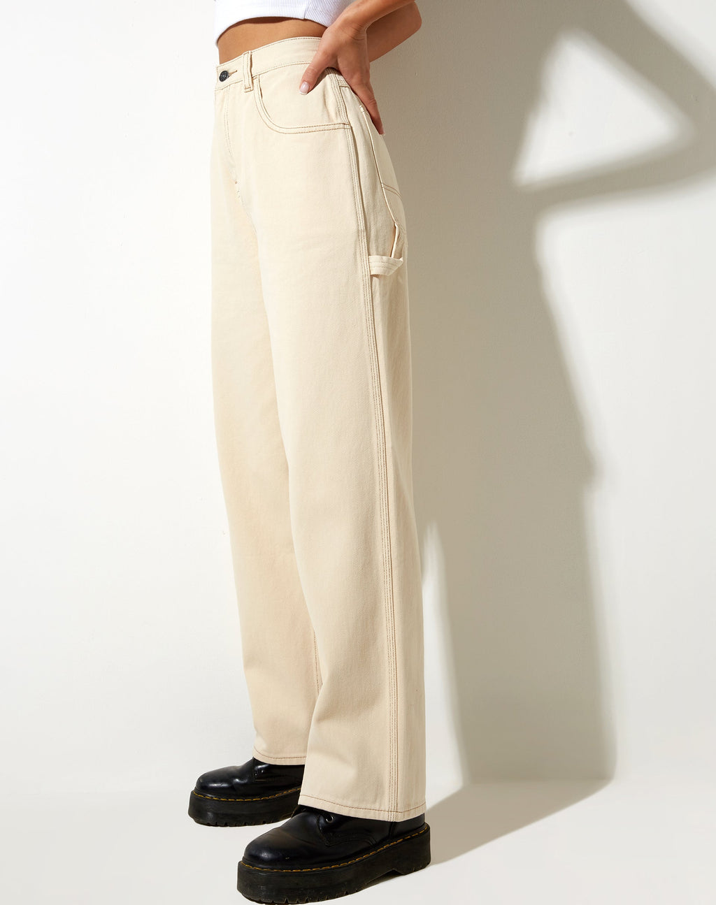 Jeans Carpenter in ecru
