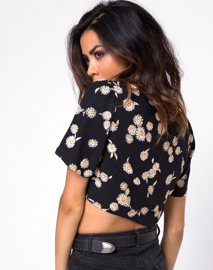 Immagine di Cavazza Crop Top in Grunge Daisy Floral