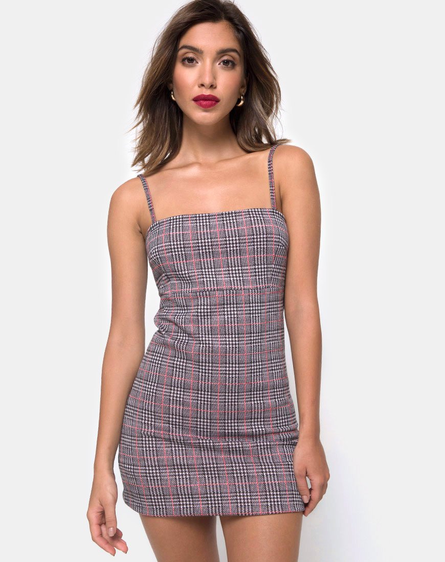Abito Cecile in Charles Check Blush