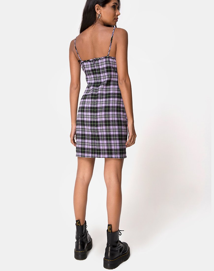 Immagine del vestito Cecile in Plaid Lilla