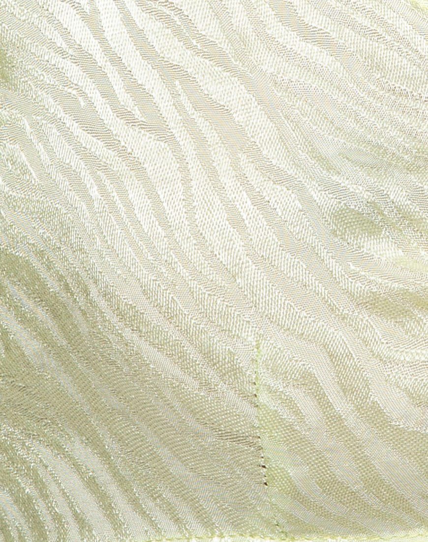 Immagine di Celinda Top a maniche lunghe in satin zebrato Pistacchio