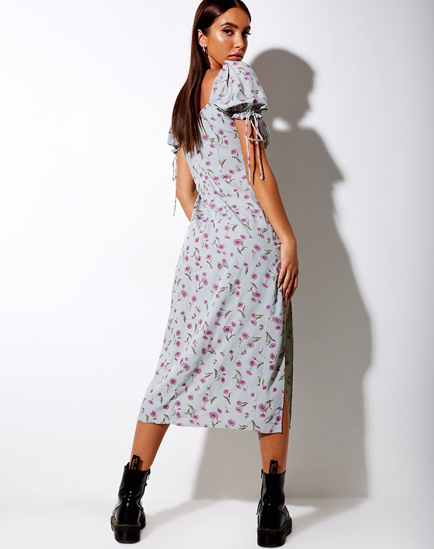 Immagine di Cello Midi Dress in Little Petal Dusky Blue