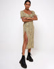 Immagine di Cello Midi Dress in Mini Bloom Giallo