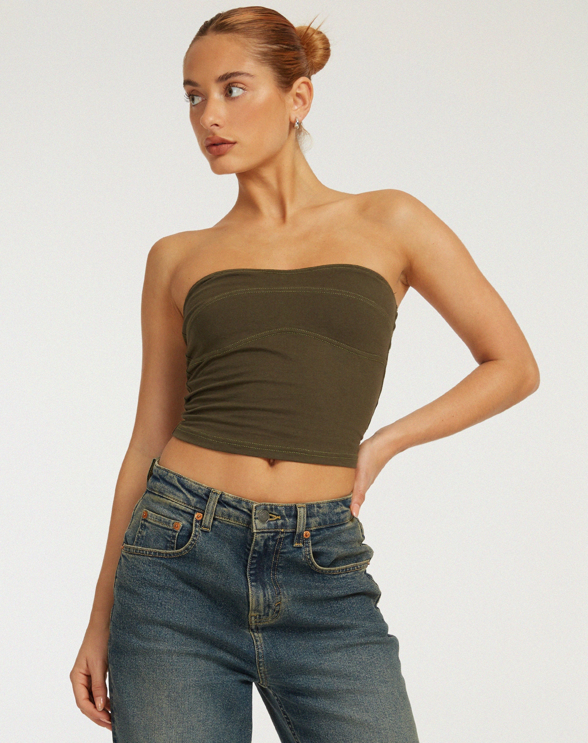 immagine di Chae Bandeau Top in Olive