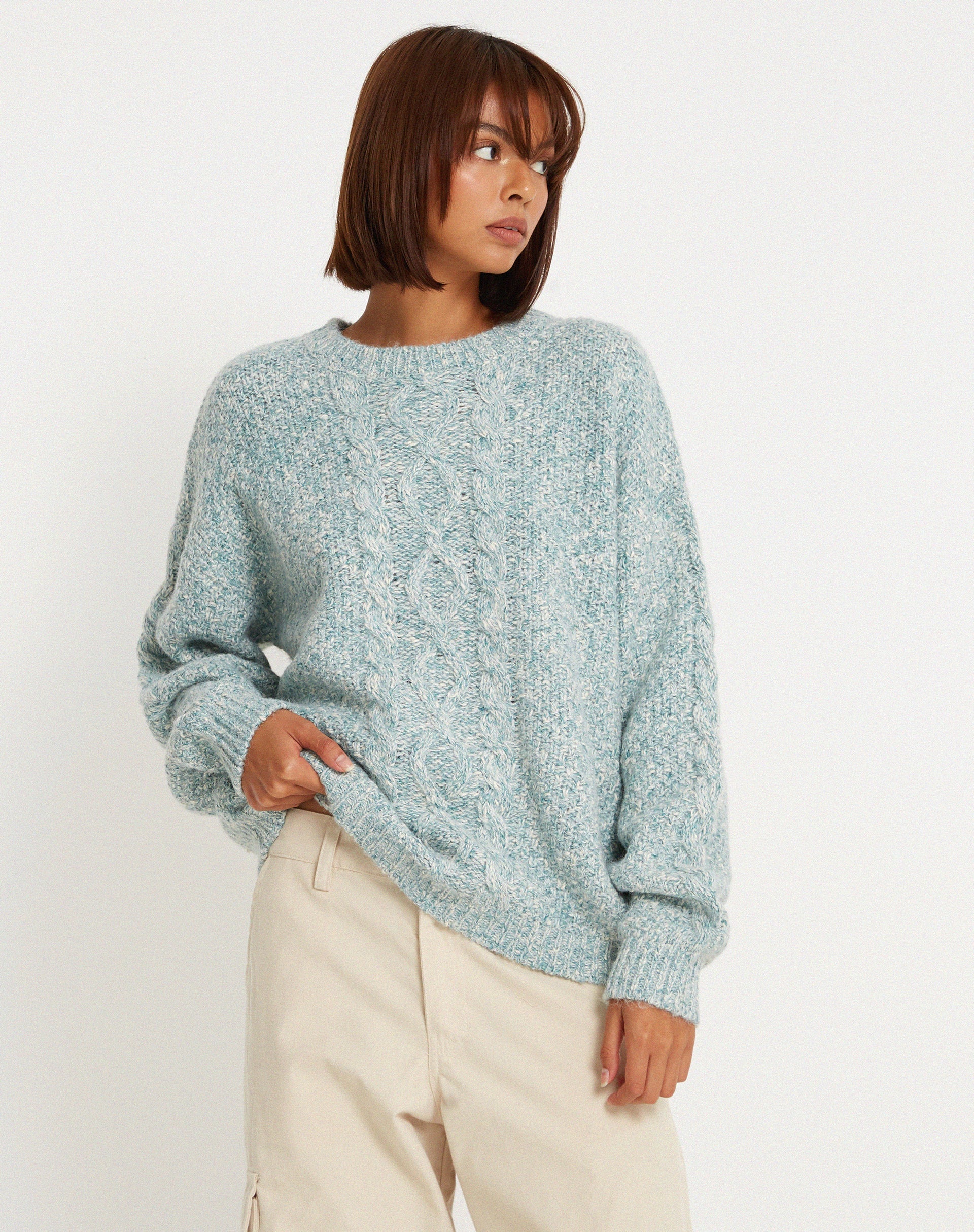 immagine del maglione Chalih in verde anatra