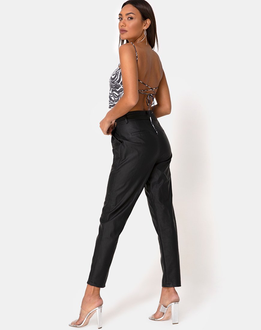 Immagine di Champo Crop Top in Trippy Zebra Clear Sequin