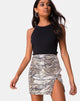 Immagine di Cheri Split Mini Skirt in Tiger Clear Sequin