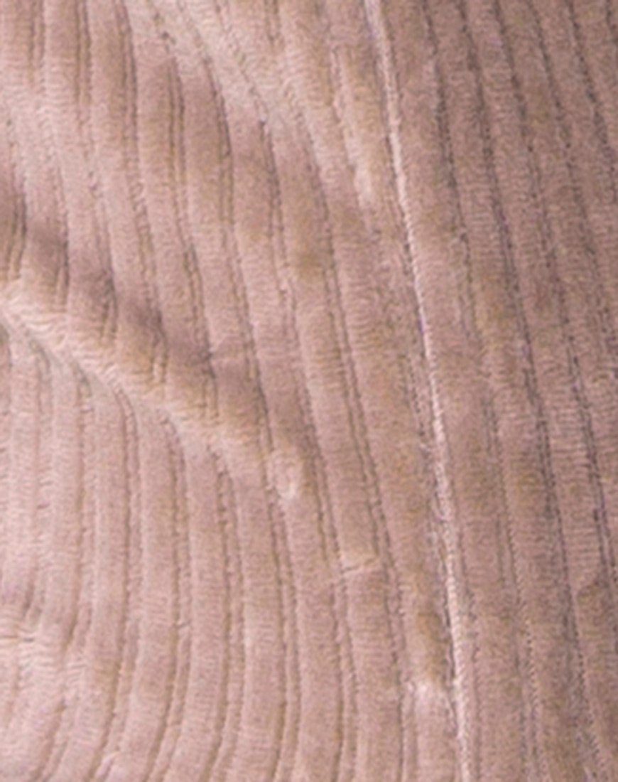 Immagine di Midi Cheri Split Skirt in Rib Taupe