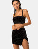 Immagine di Cheri Split Skirt in Diamante Nero