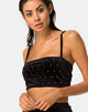 Immagine di Kylie Crop Top in Diamante Nero
