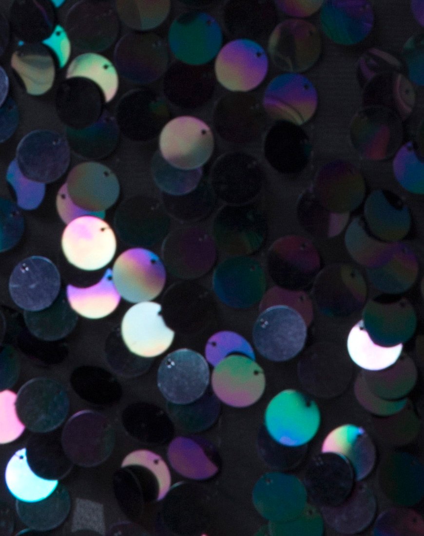 Immagine della gonna a tubo Cherry in paillettes nero opale