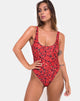 Immagine del costume da bagno Goddess con drago di fuoco cinese