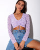 Immagine di Chilo Top a maniche lunghe in Love Bloom Lilac Flock
