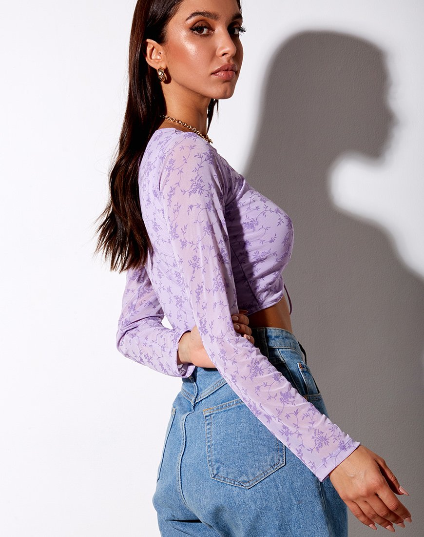 Immagine di Chilo Top a maniche lunghe in Love Bloom Lilac Flock