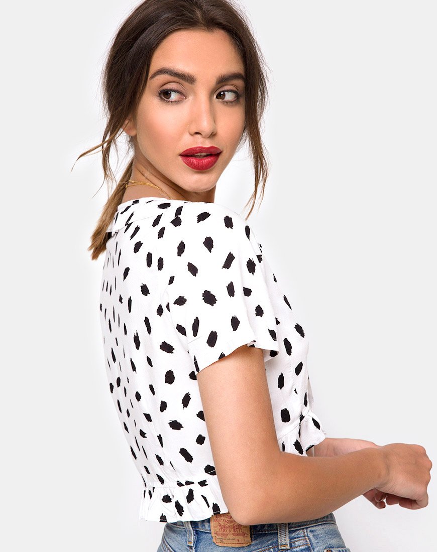 Top Chisa in Diana Dot White
