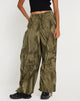 immagine del pantalone Chute con piega distopica Khaki