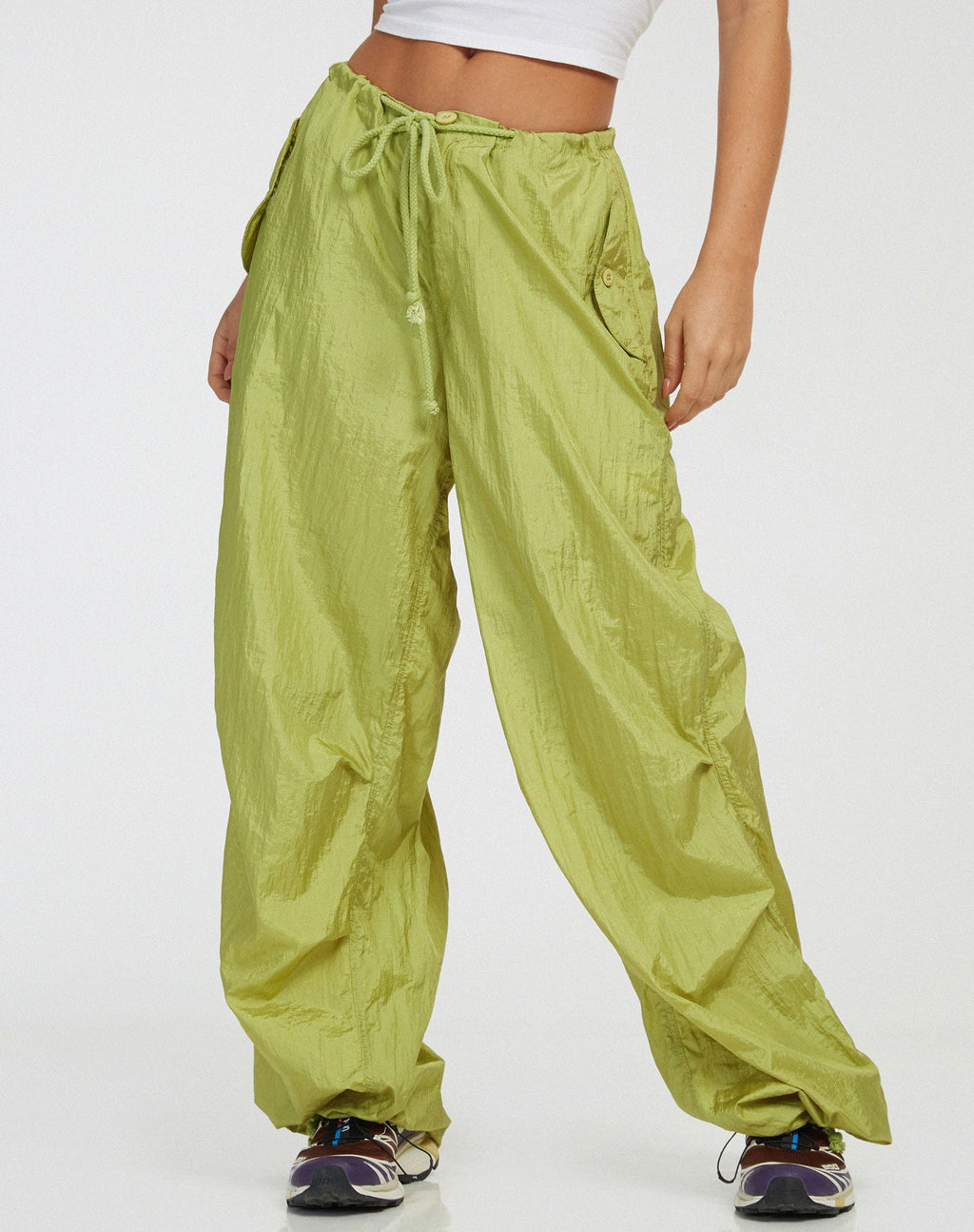 Pantaloni Chute in verde pera
