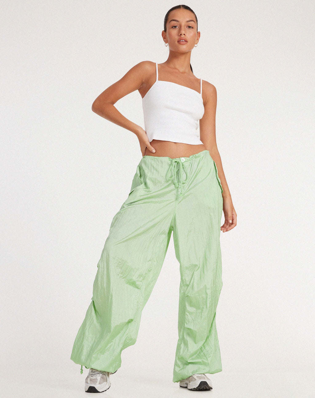 Pantalone Chute in Salvia Paracadute