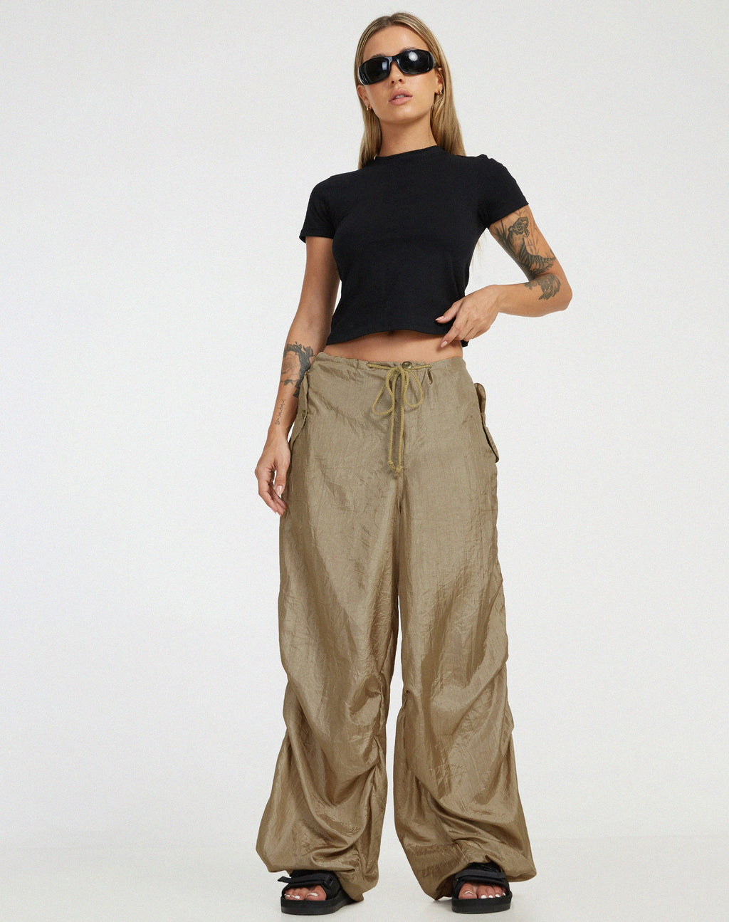 Pantalone Chute in Parachute Tortilla