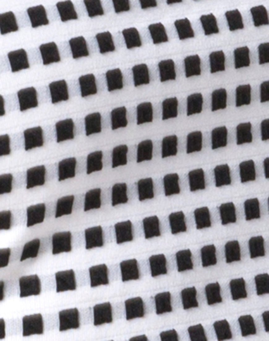 Immagine di Ciara Top in Gingham Avorio Nero