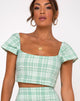 Immagine di Cindy Crop Top in tovaglia Neo Mint