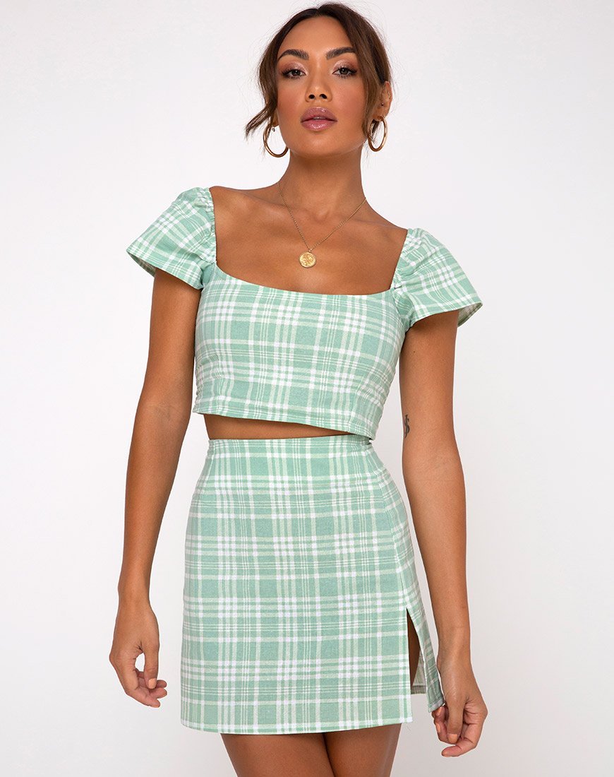 Immagine di Cindy Crop Top in tovaglia Neo Mint