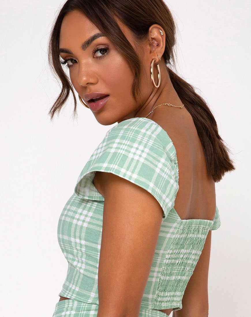 Immagine di Cindy Crop Top in tovaglia Neo Mint