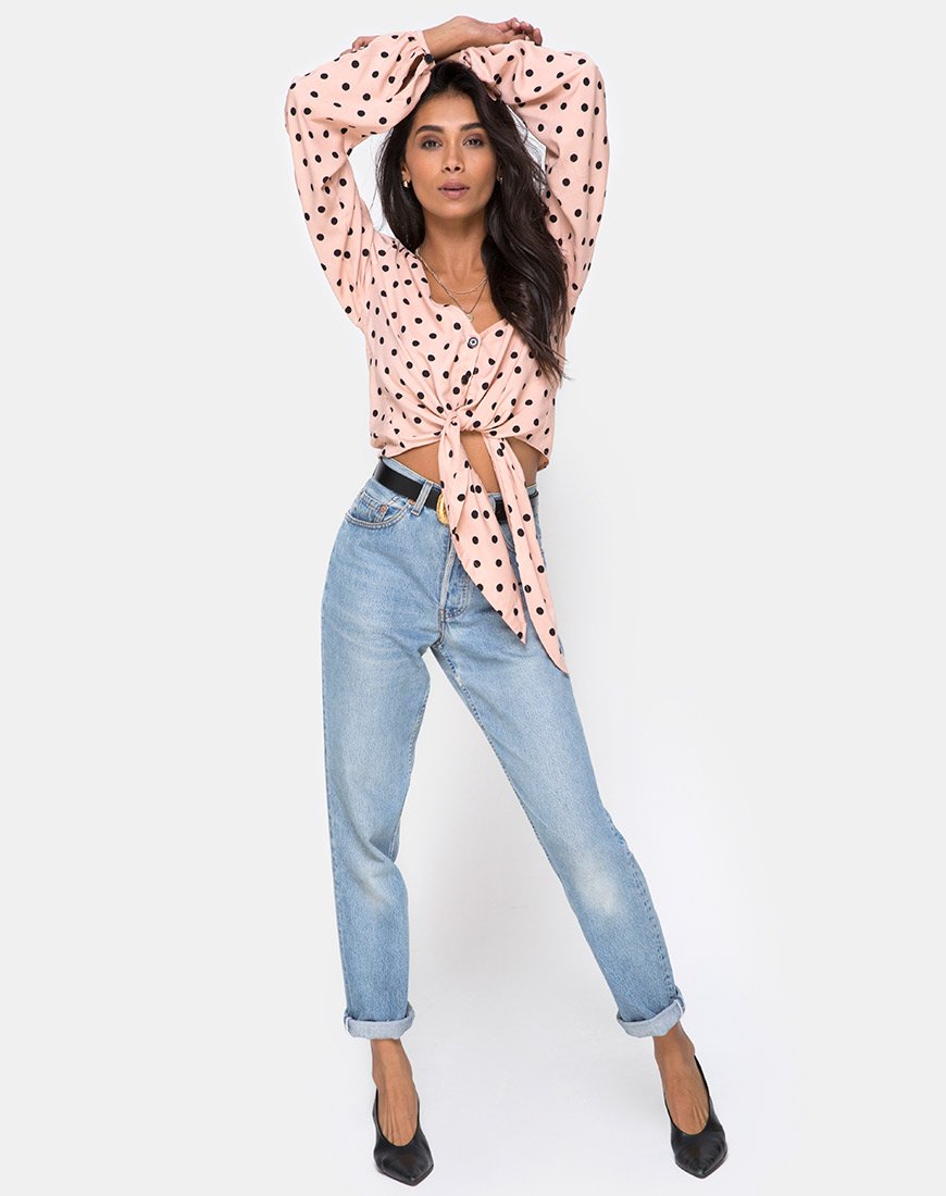 Immagine di Citra Top in New Polka Nude Nero