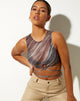 Immagine di Cleo Crop Top in Ripple Chocolate