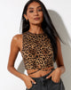 Immagine di Clias Crop Top in Night Leopard Brown