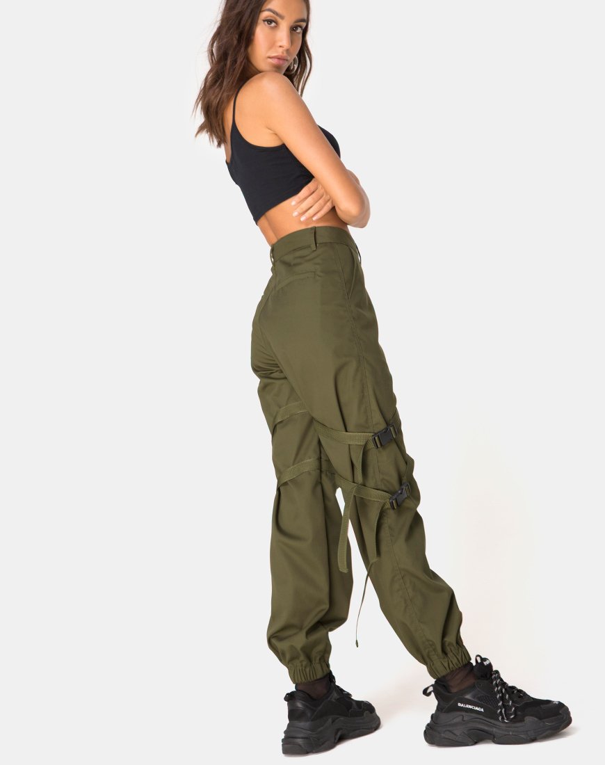 Pantaloni Clive in Khaki Drill