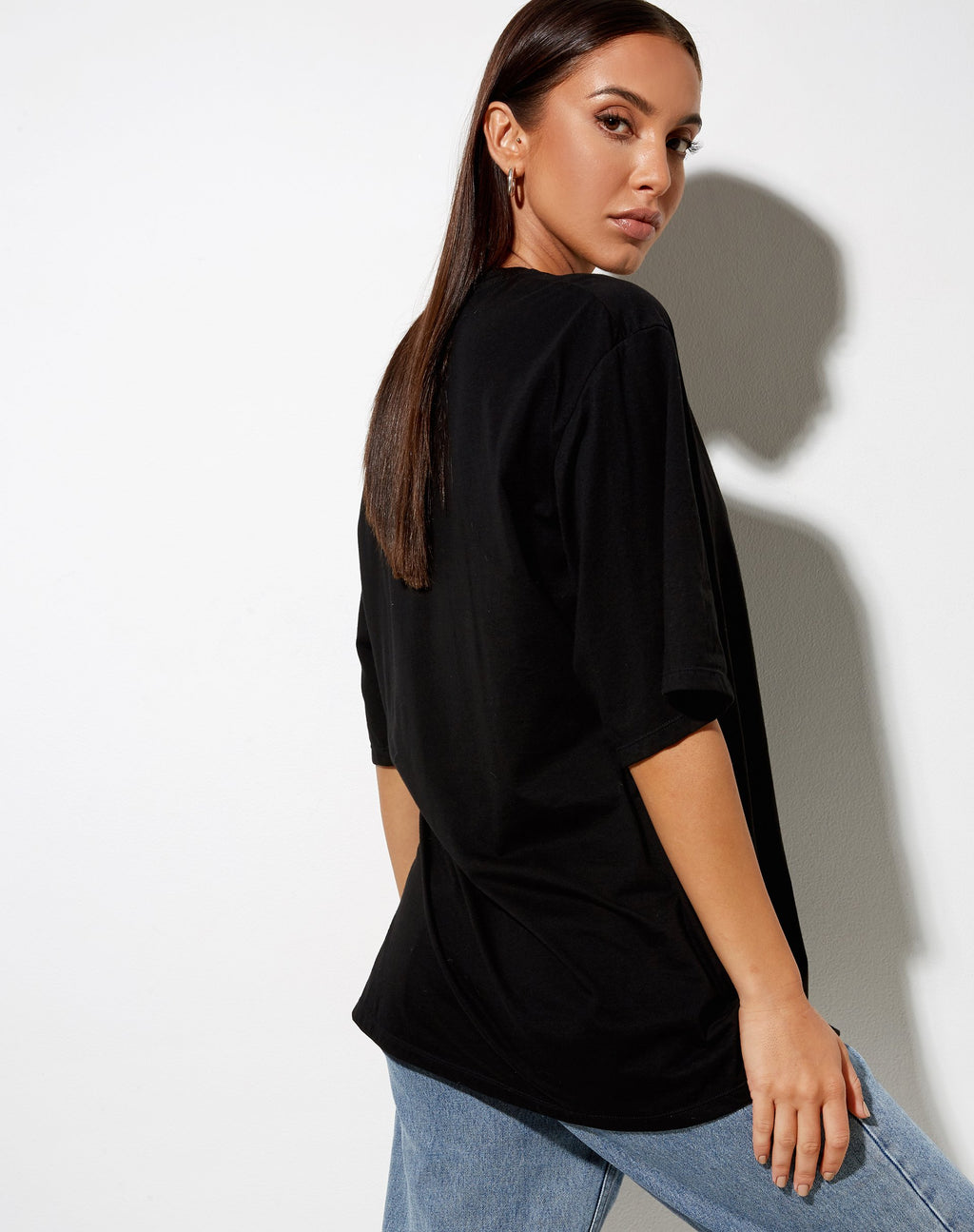 T-shirt Cocoon in nero Angelo Label Embro