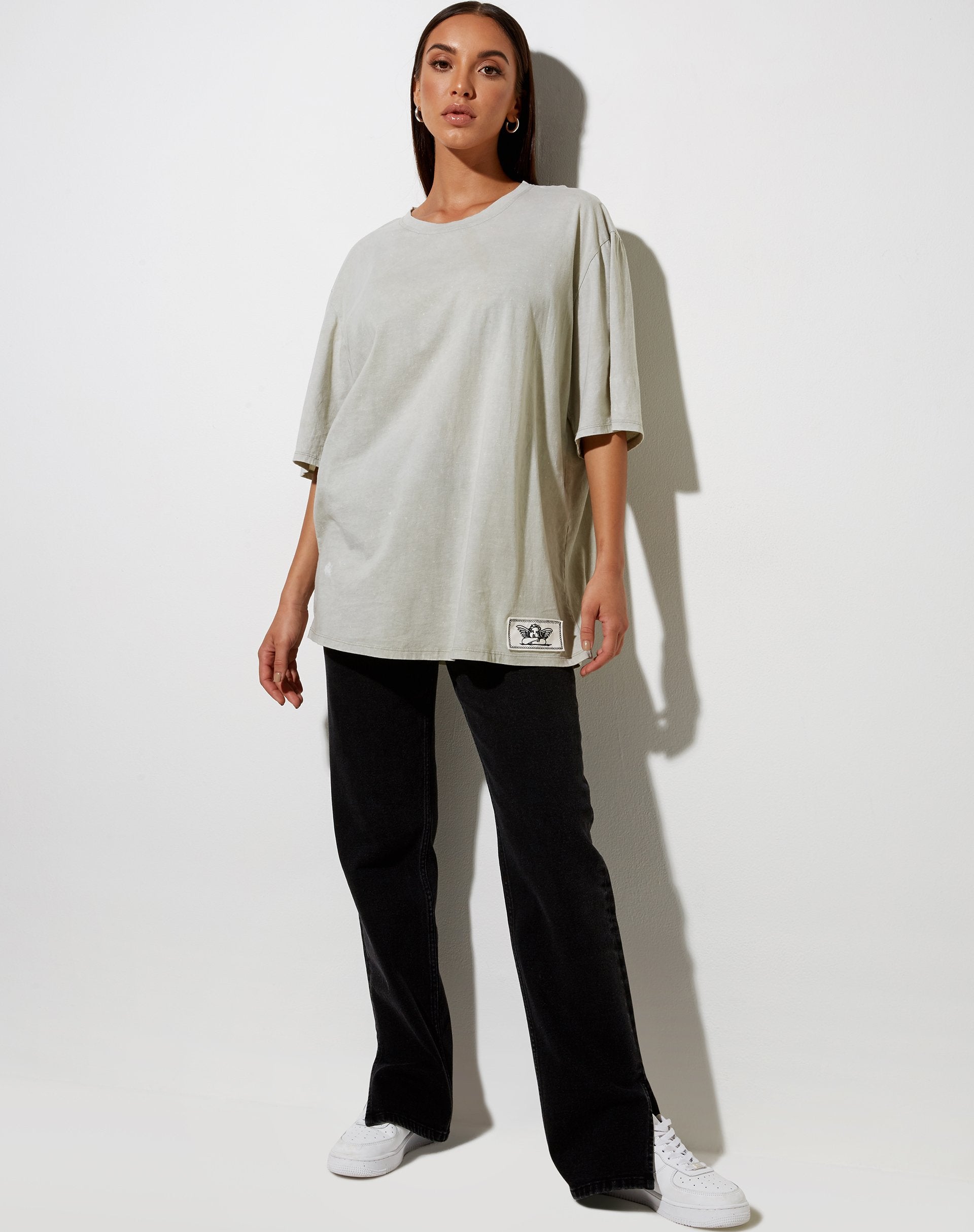 Immagine di Cocoon Tee in Ecrù Angelo Label Embro