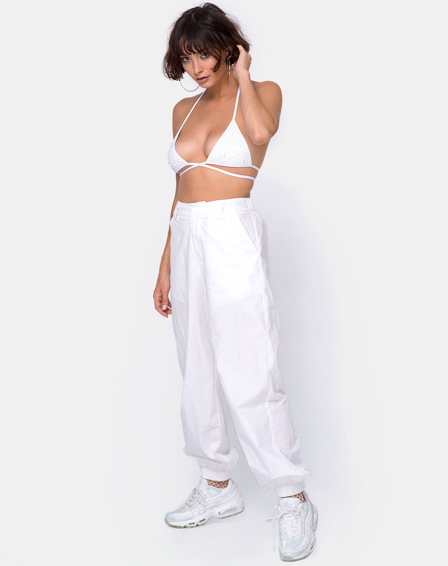 Immagine di Cogi Top in paillettes opache bianco