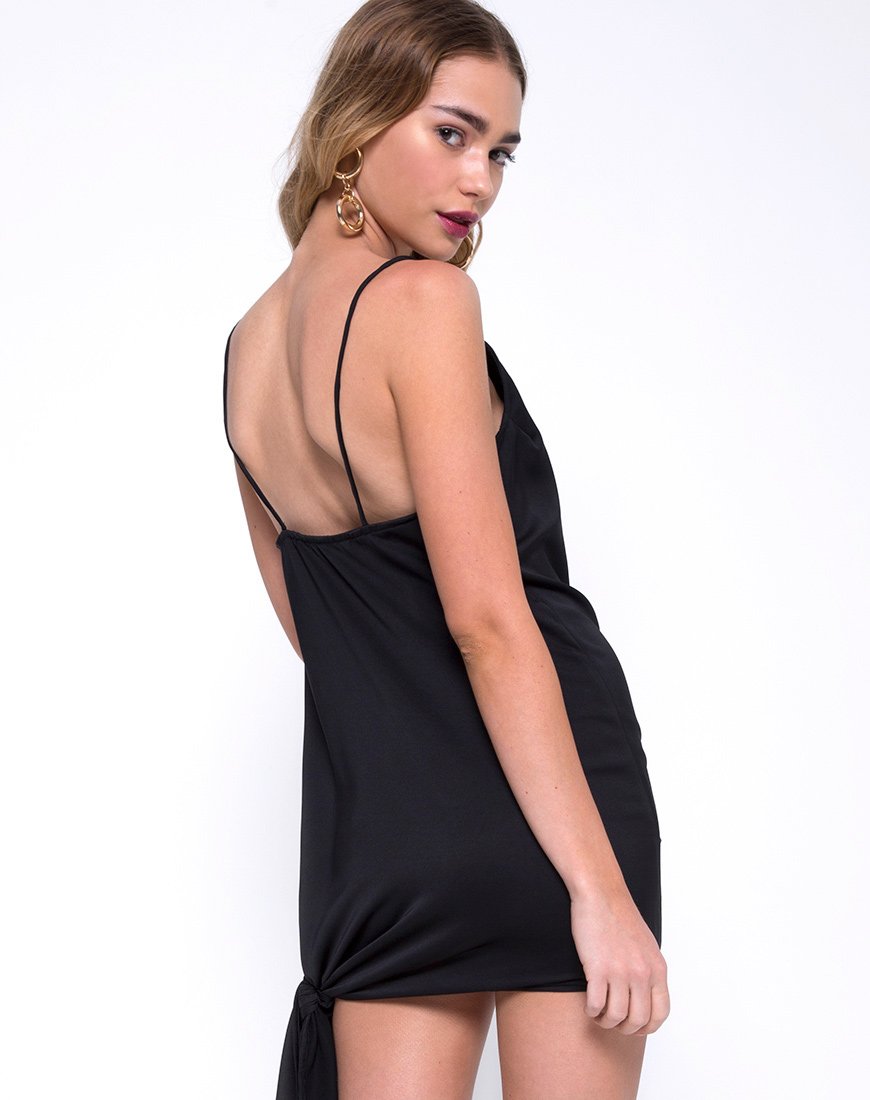 Colaro Slip Dress in nero