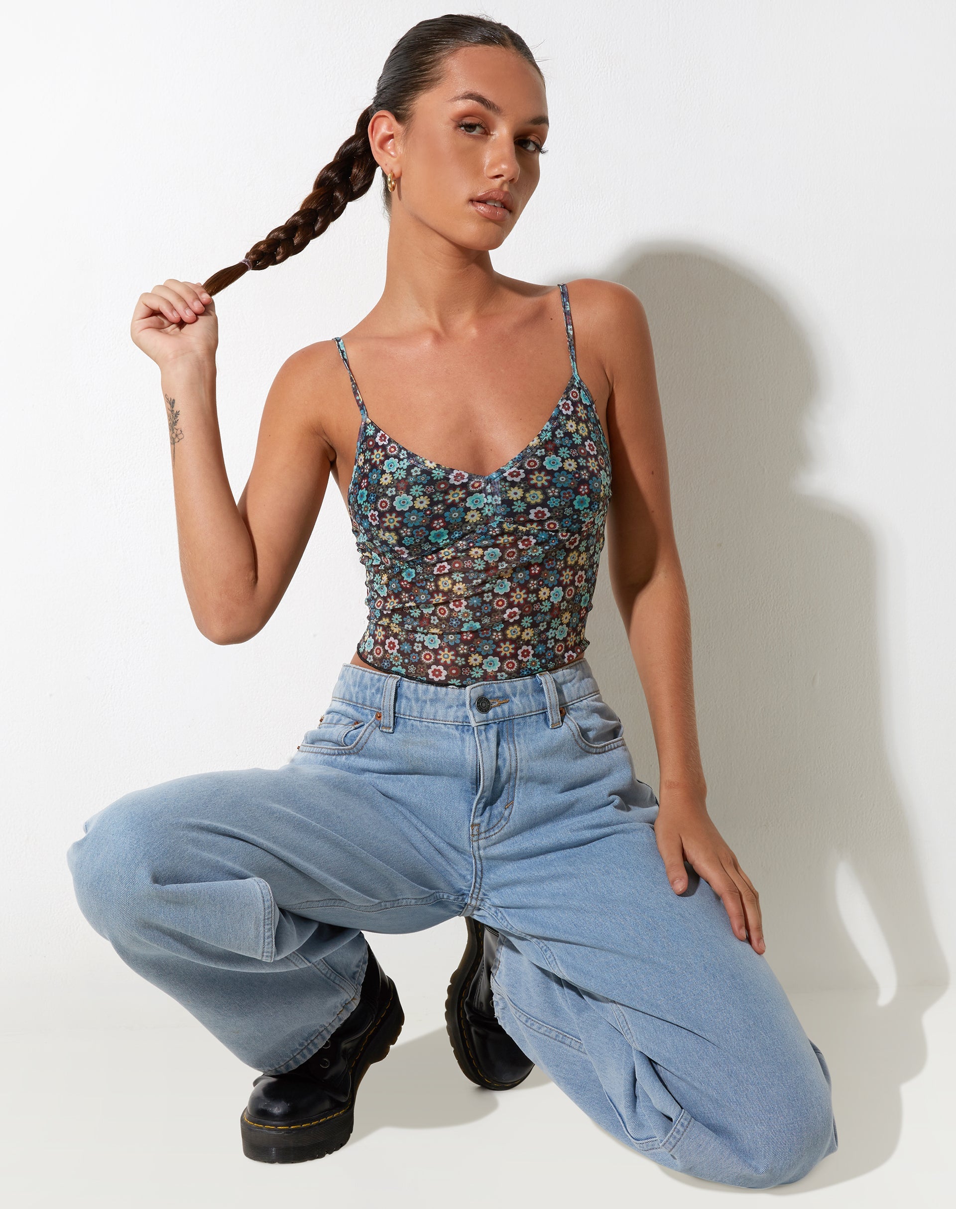 immagine di Conchita Crop Top in Folk Floral