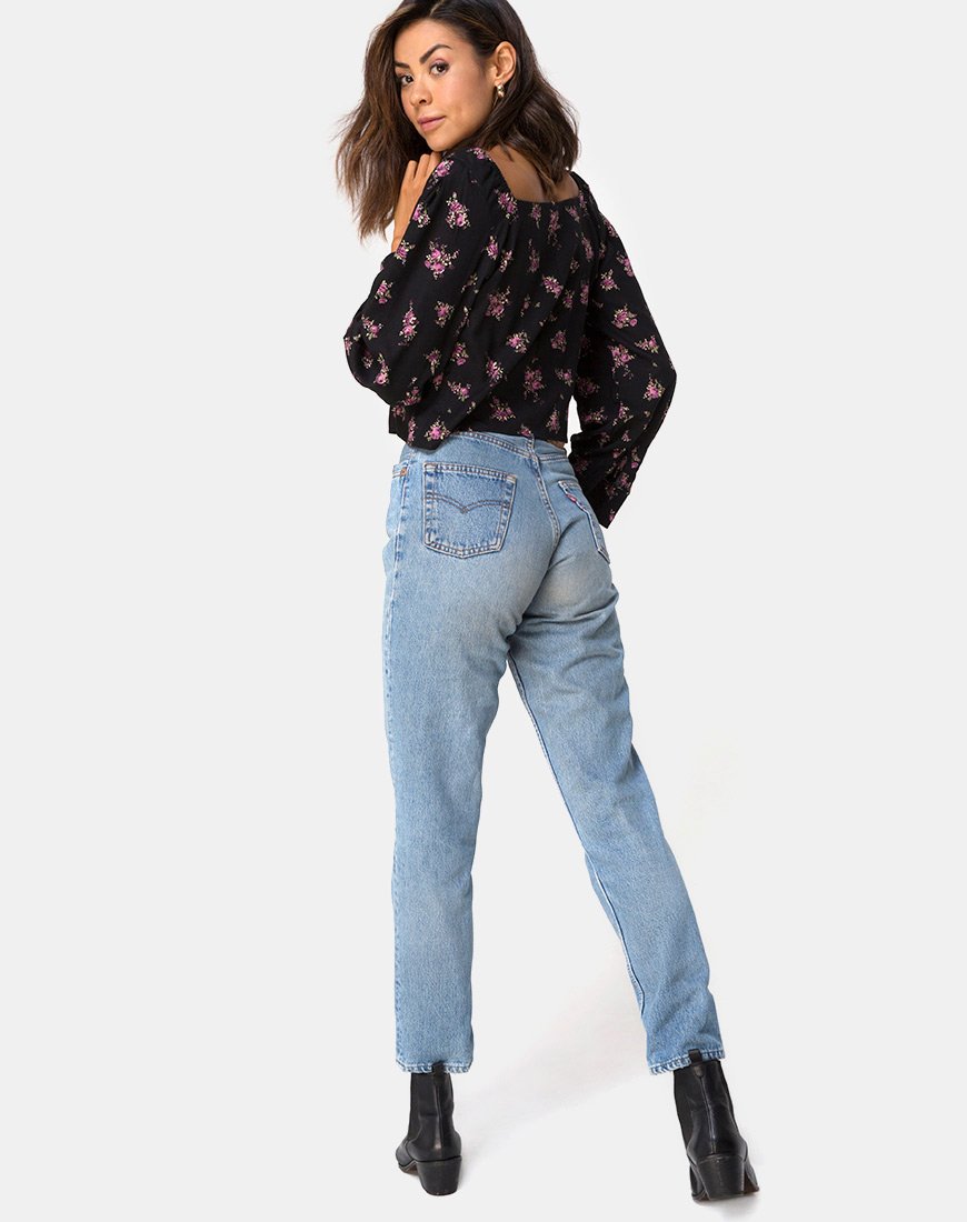 Immagine di Conila Crop Blouse in Sohey Rose Nero